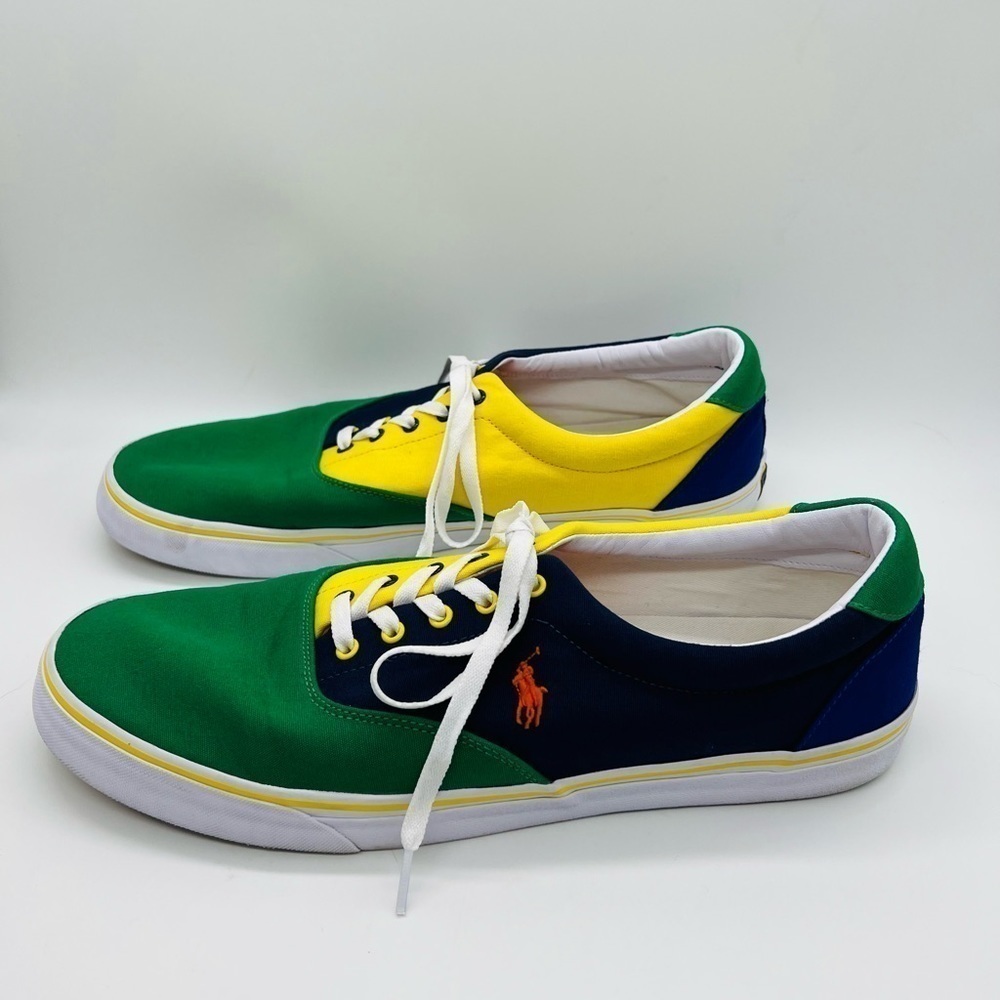 POLO RALPH LAUREN MENS THORTON COLOR BLOCK SNEAKERS SIZE 15D - Picture 4 of 9